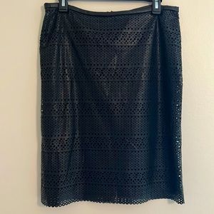 ALFANI size Small Vegan leather skirt matrix grid design super cute ☺️